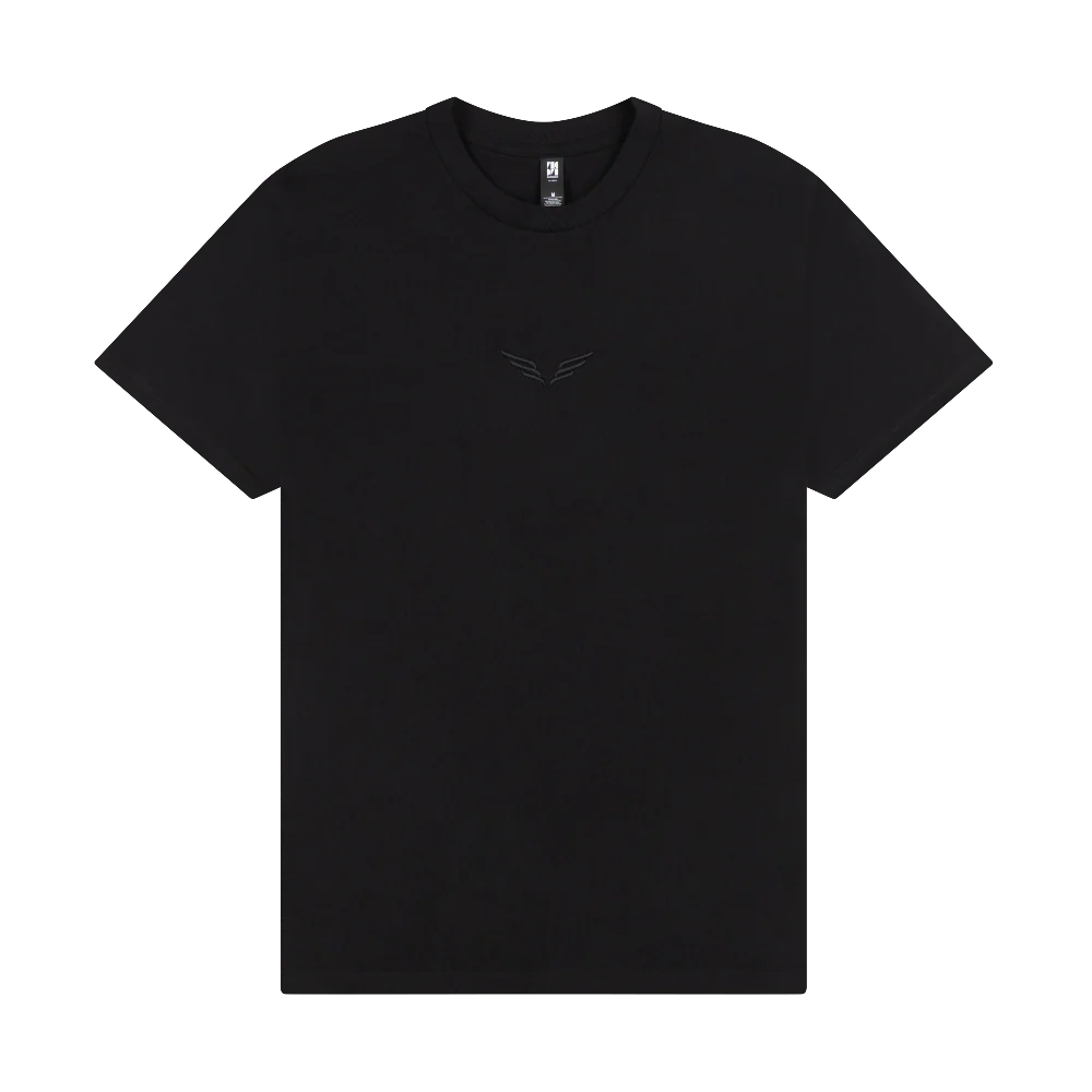 Black Embroidered Wings T-Shirt
