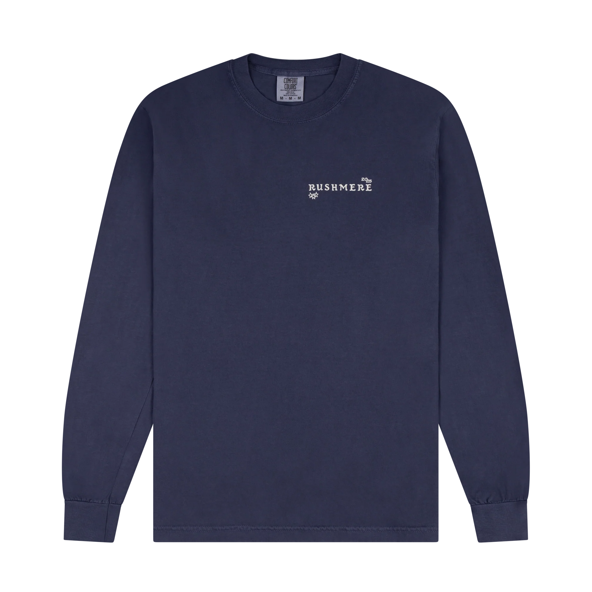 Blue Stamp Print Long Sleeve T-Shirt