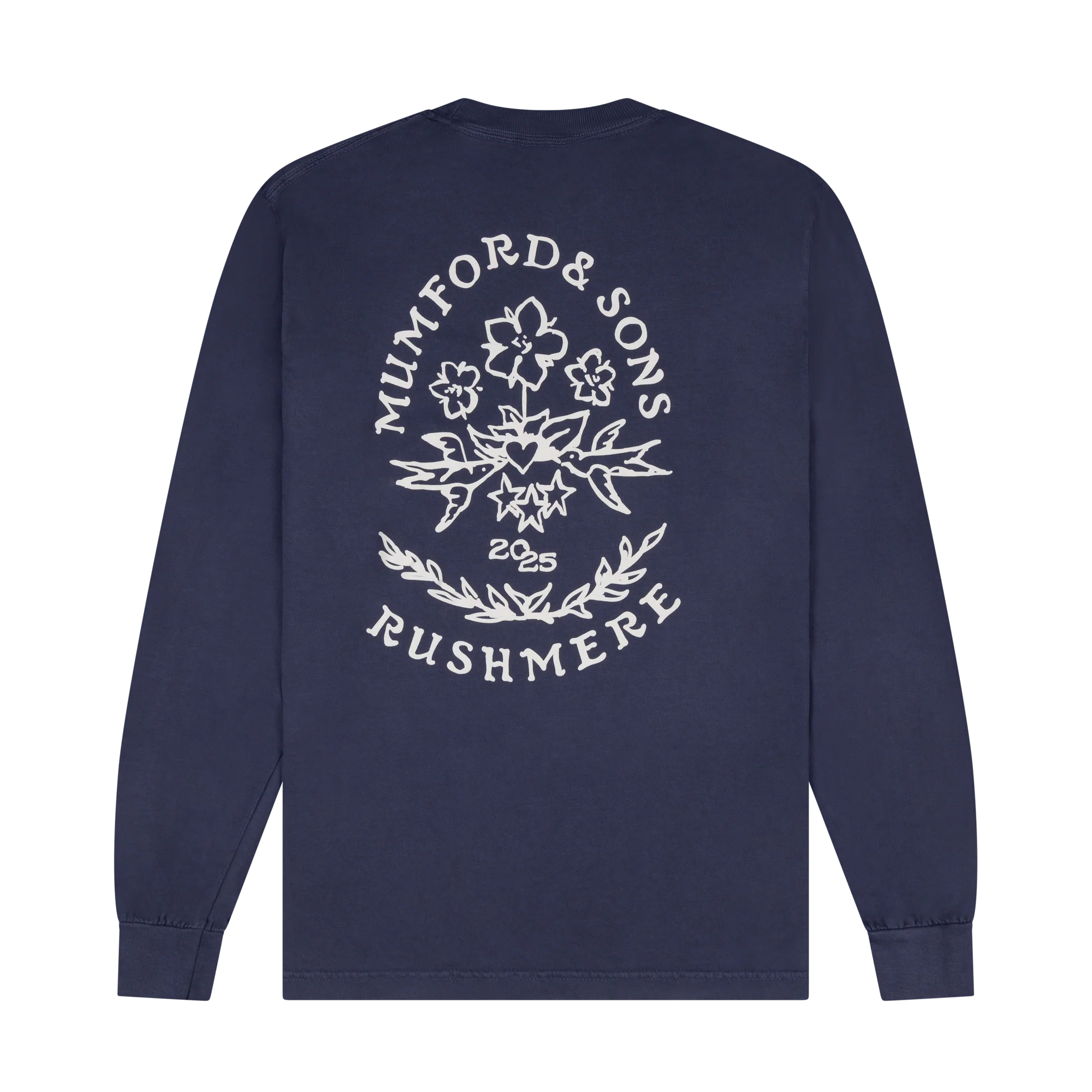 Blue Stamp Print Long Sleeve T-Shirt - Image 4
