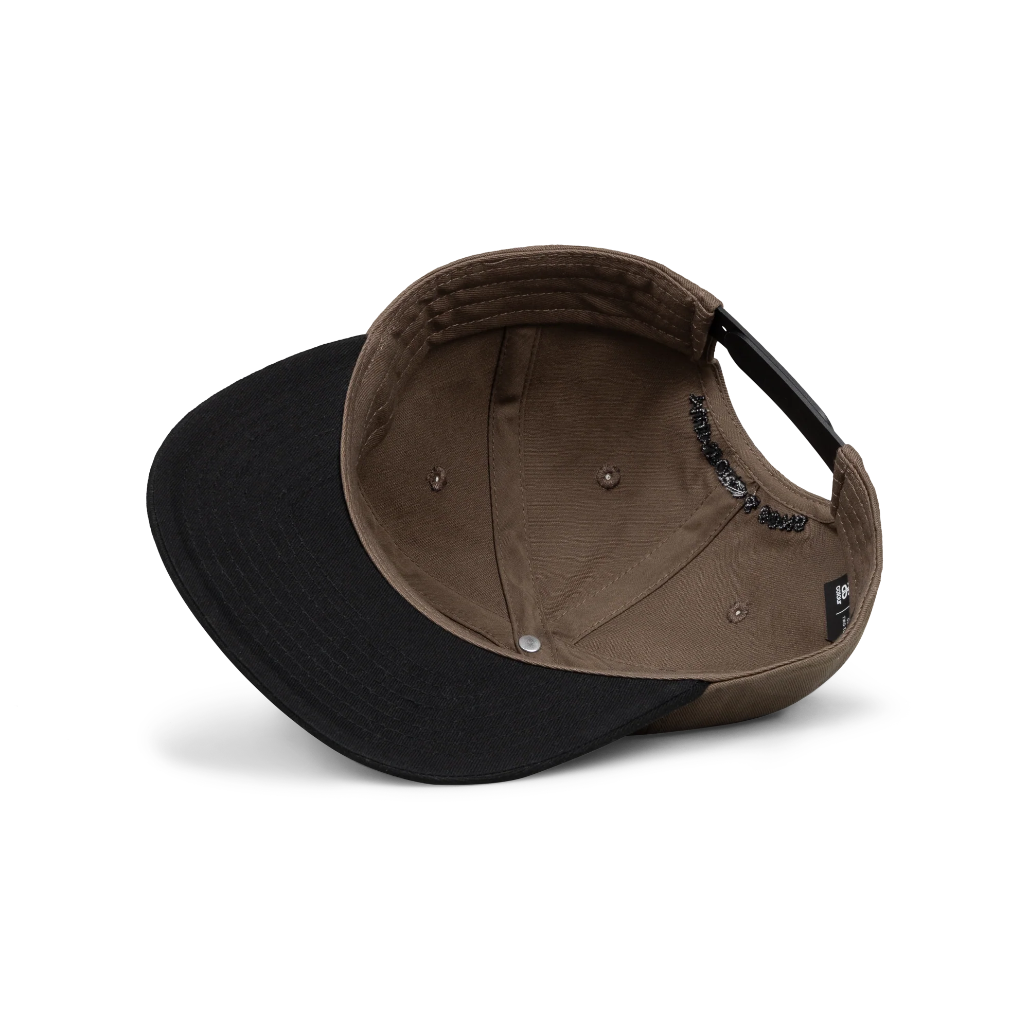 Brown Embroidered Flower Cap - Image 4
