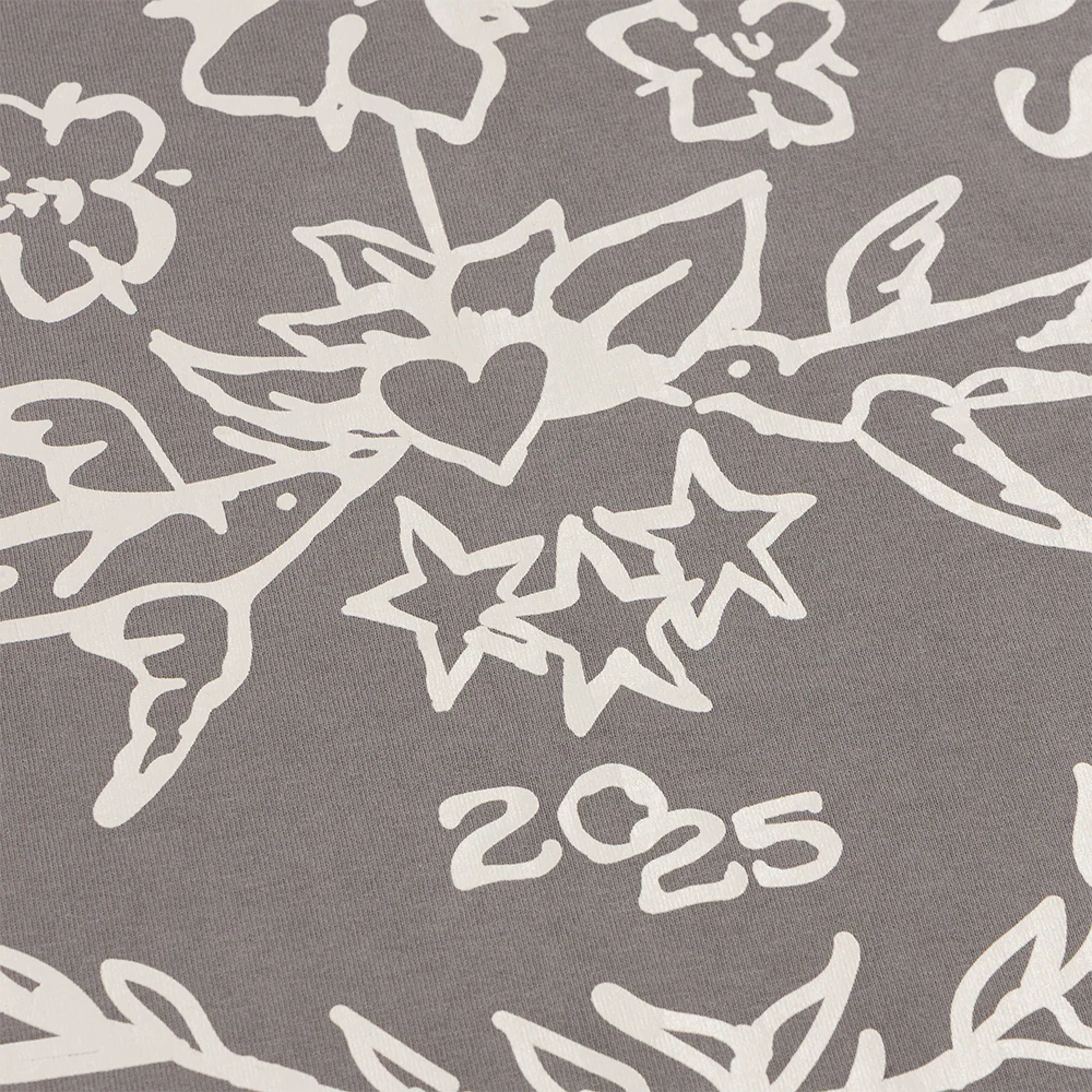 Dark Grey Stamp Print T-Shirt - Image 3