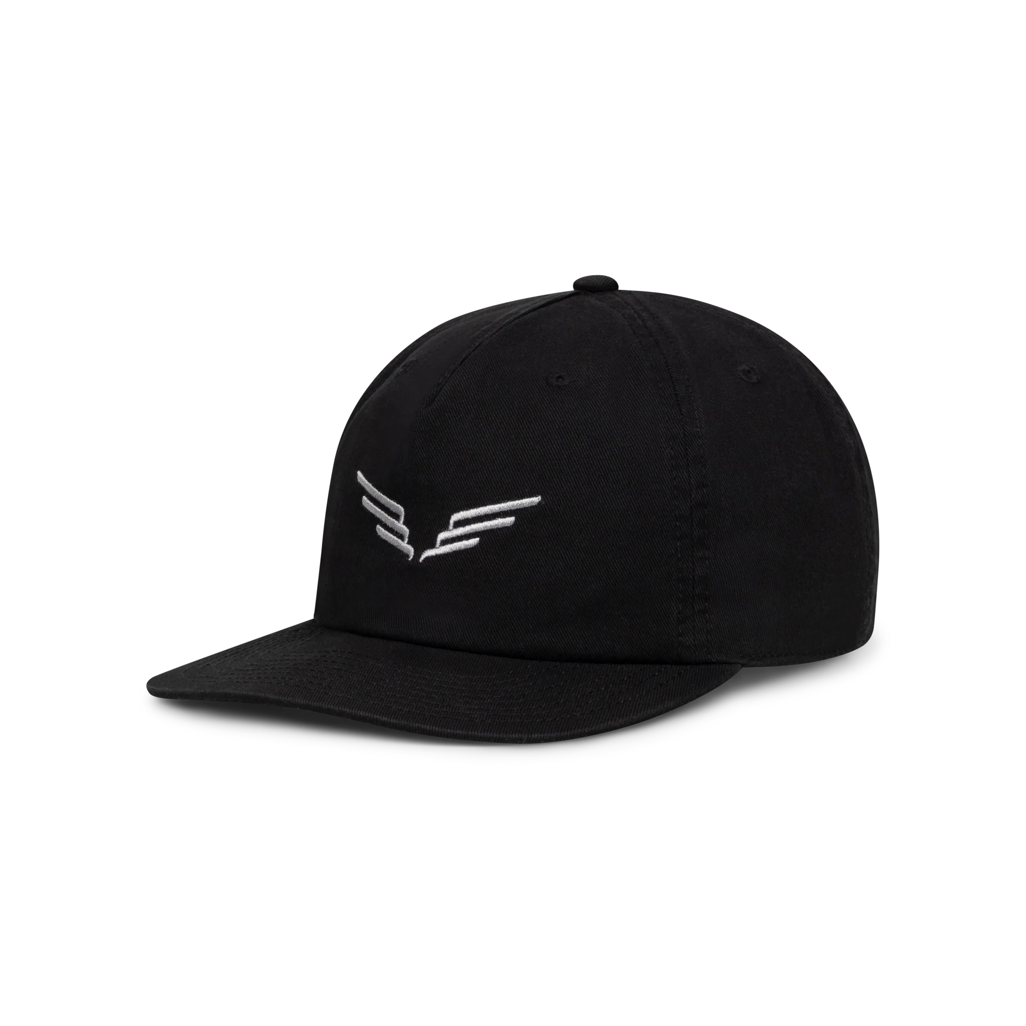 Grey / Black Embroidered Wings Cap - Image 2
