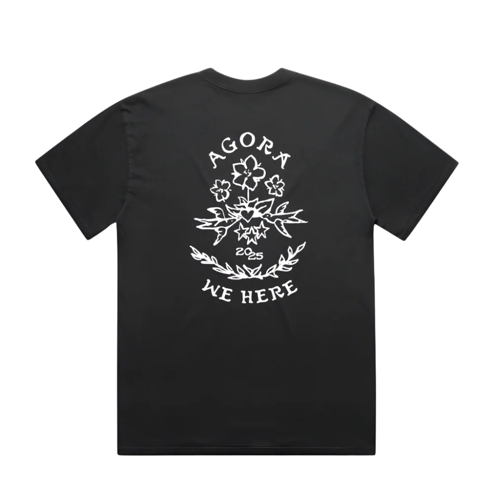 Black Agora Stamp T-Shirt - Image 2