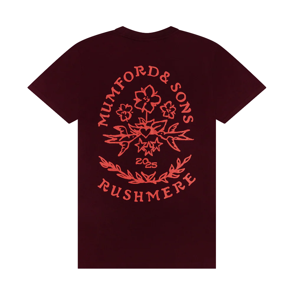 Maroon Stamp Print T-Shirt