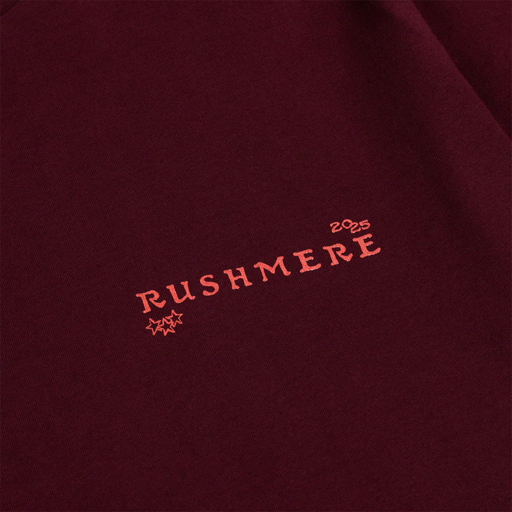 Maroon Stamp Print T-Shirt - Image 4
